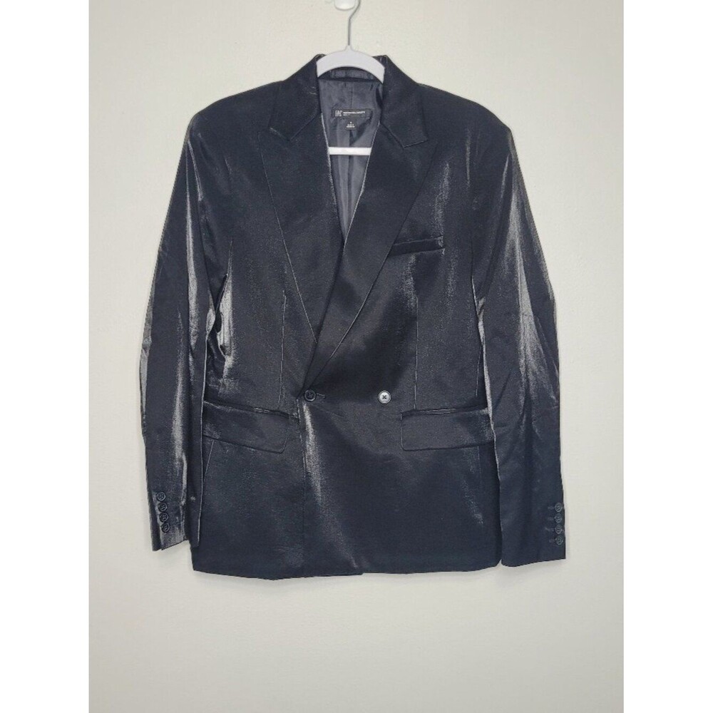 Inc men's black iridescent slim fit blazer sports coat size small formal prom